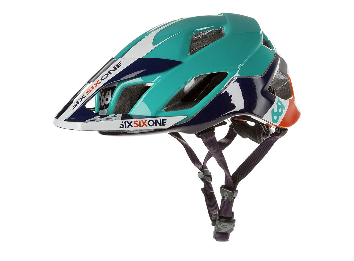 661 Evo AM TRES MTB Helmet  - Orange-Blue - 2017 Orange - Blue Medium/Large 