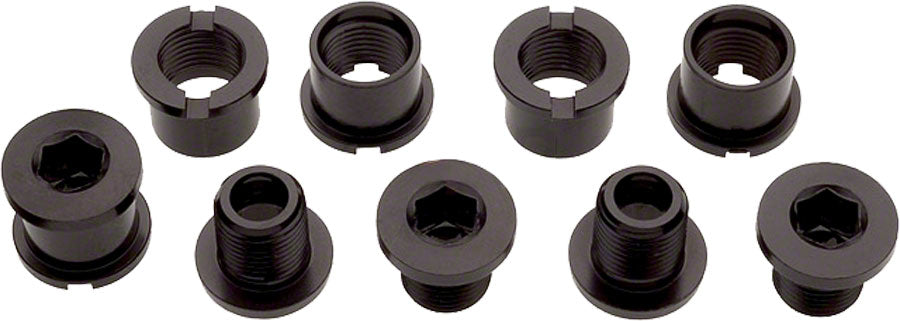 Problem Solvers Single Chainring Bolt - 6mm x 5 Black Set of 5 