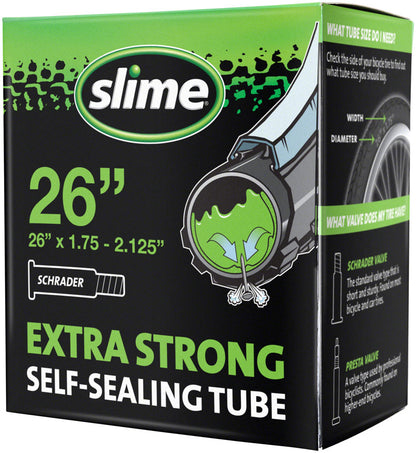 Slime Self-Sealing Tube - 26" Black 26 x 1.75-2.125 Schrader