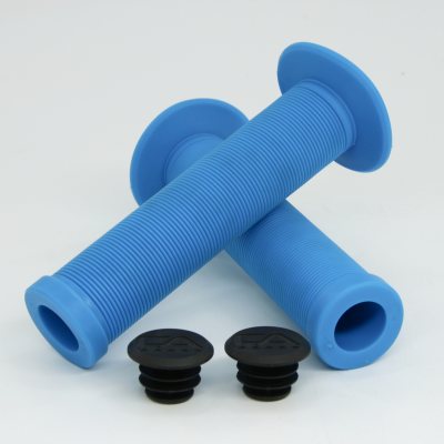 Free Agent Shroom XL BMX Grips - Bright Blue Bright Blue 140mm with End Plugs 