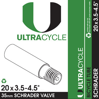 Ultracycle 20" Fat Tube Black 3.5 - 4.5" 35mm Schrader Valve