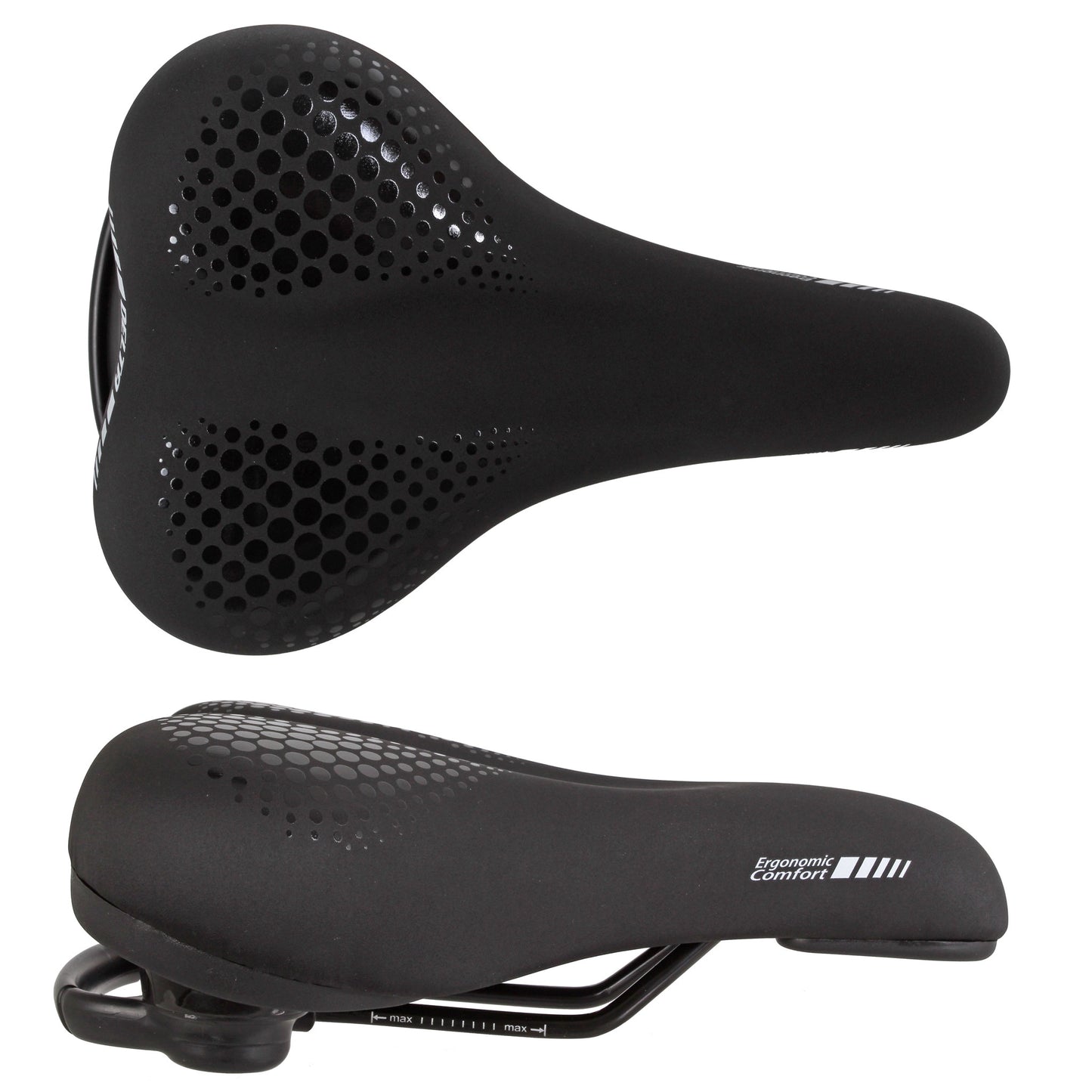 Delta Memory Foam Saddle - Black-Silver