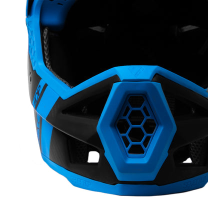 7 iDP Project.23 Carbon Full Face Helmet - Raw Carbon-Gloss Electric Blue