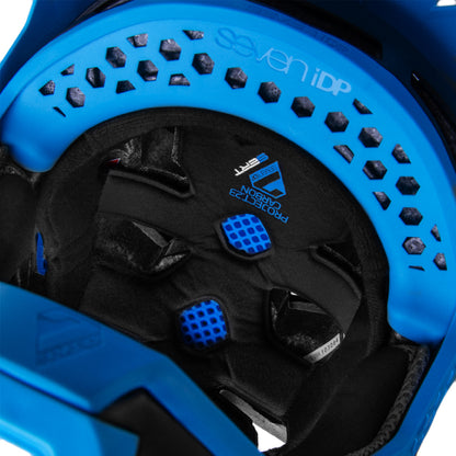 7 iDP Project.23 Carbon Full Face Helmet - Raw Carbon-Gloss Electric Blue