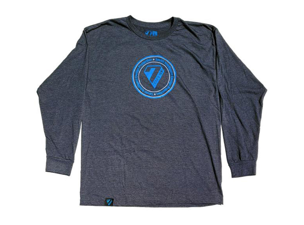 7 iDP Circle Long Sleeve Tee - Dark Gray Dark Gray Small 