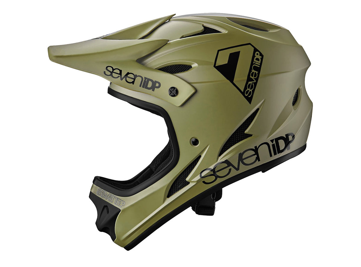 7 iDP M1 Full Face Helmet Army Green 2022 Cambria Bike