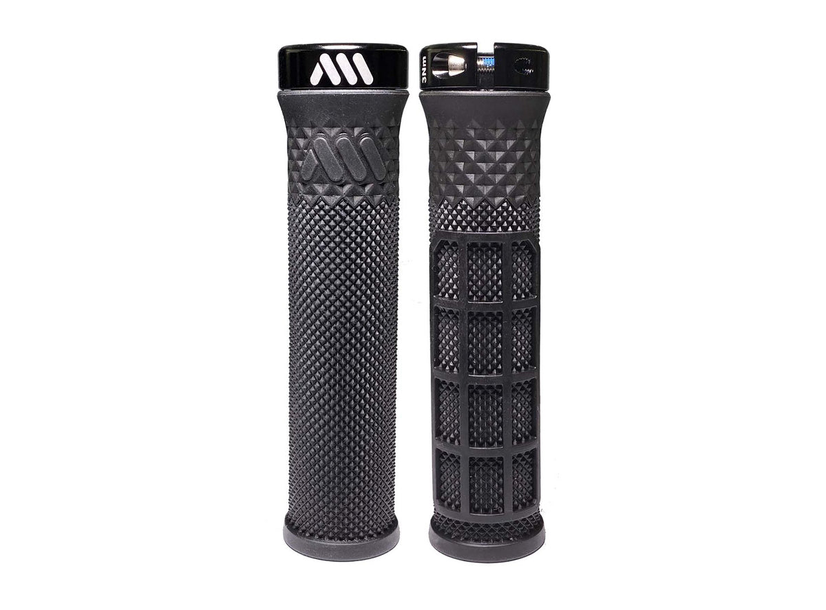 AMS Cero Lock-On Grip - Black Black  