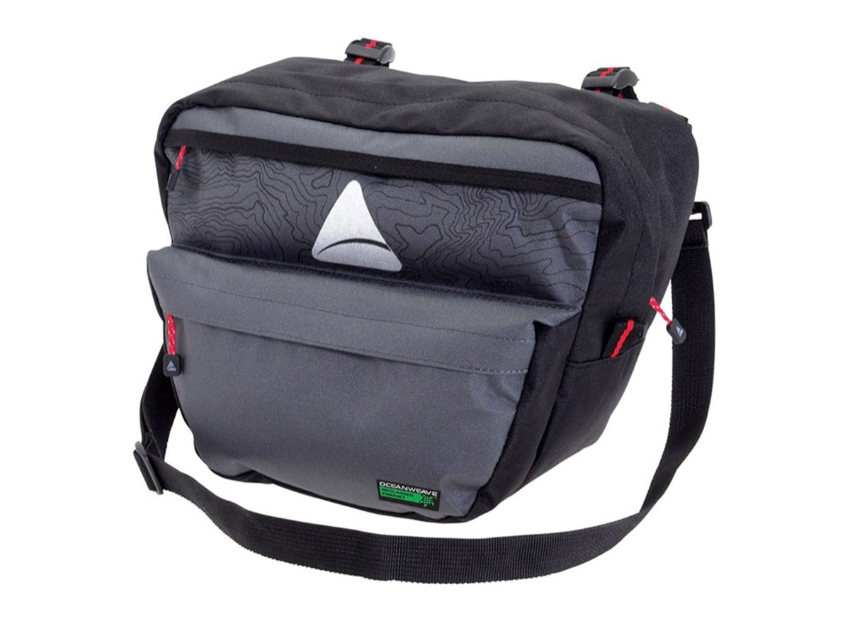 Axiom Seymour Oceanweave Handlebar Bag - Gray-Black Gray - Black  