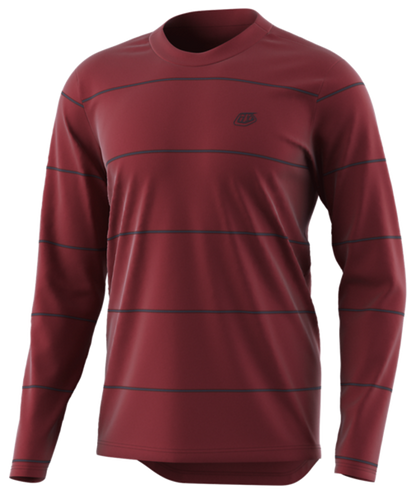 Troy Lee Designs Flowline Long Sleeve MTB Jersey - Revert - Wine - 2022 Wine Small 