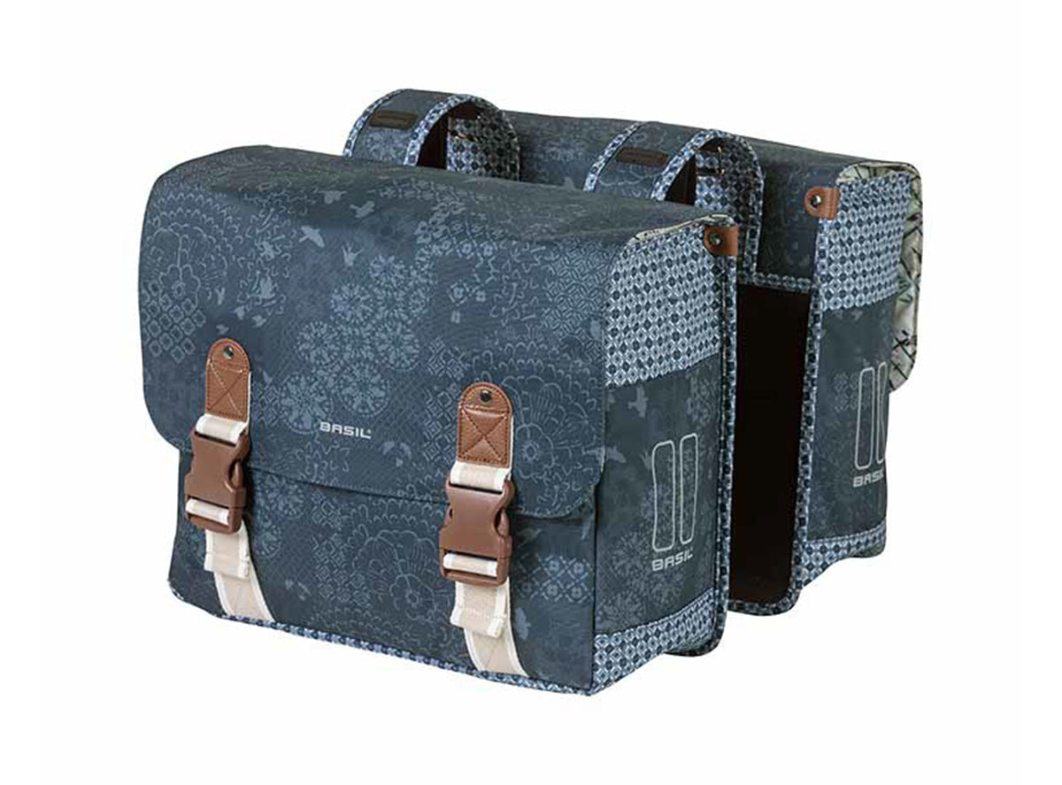 Basil Bohème Double Pannier Bag - Blue Blue  