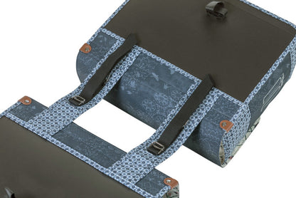 Basil Bohème Double Pannier Bag - Blue