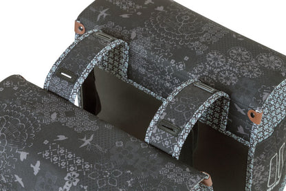 Basil Bohème Double Pannier Bag - Gray