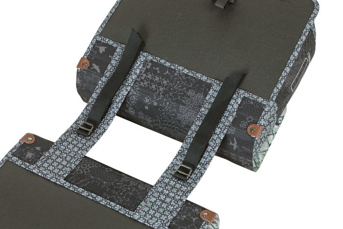 Basil Bohème Double Pannier Bag - Gray