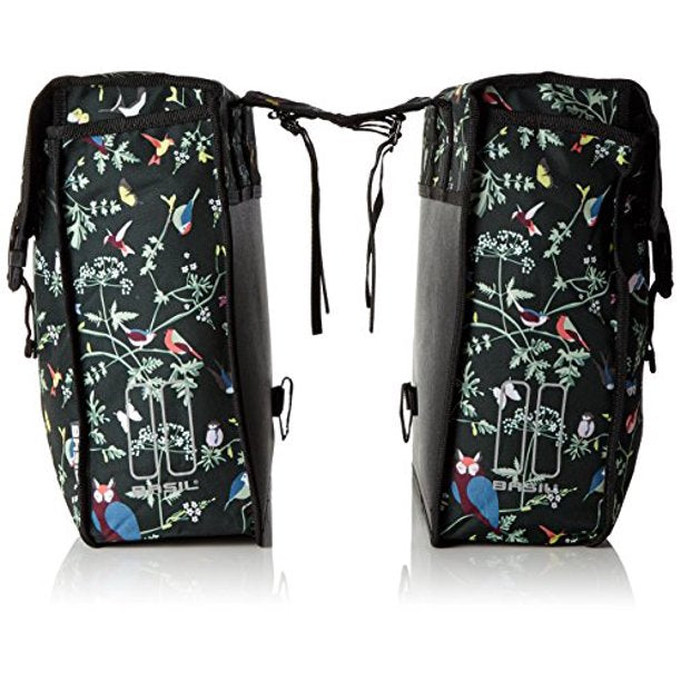 Basil Wanderlust Double Pannier Bag - Charcoal