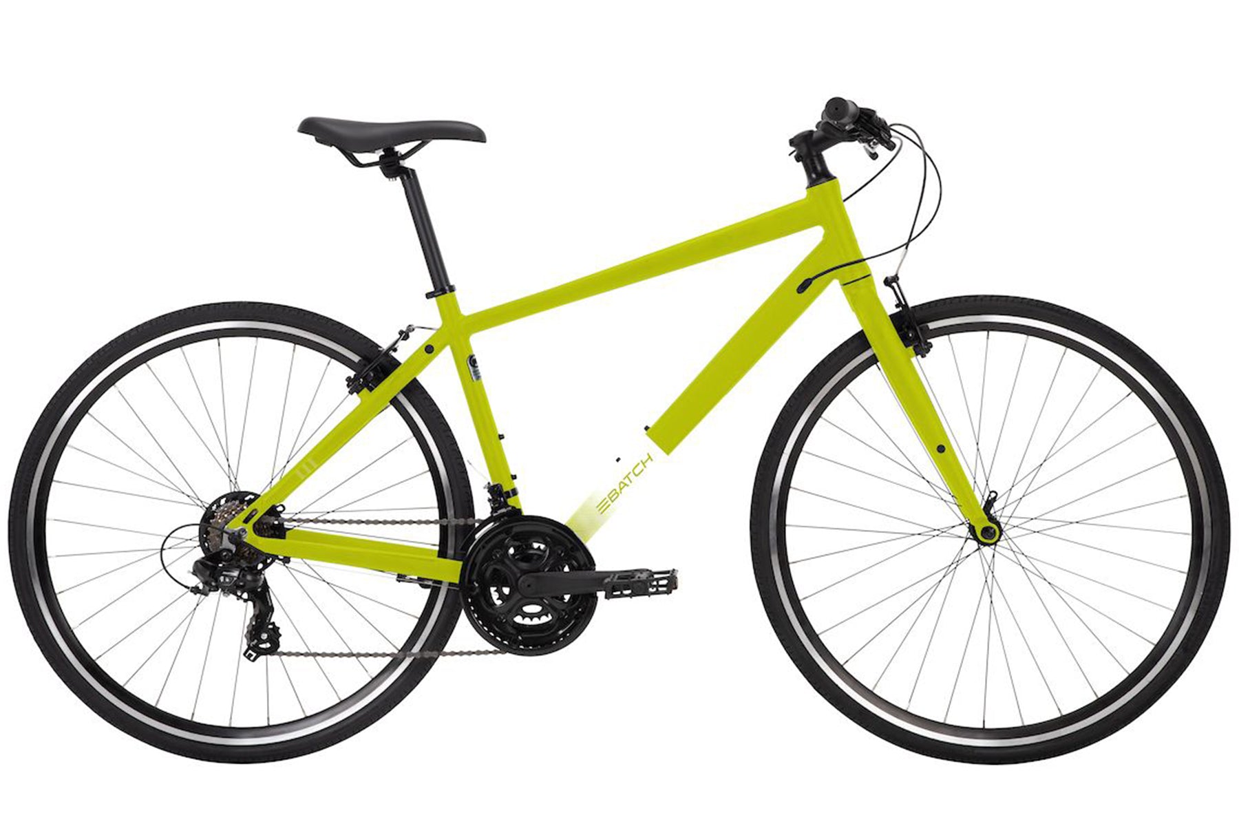 Batch Bicycles 700c Fitness Bike - Gloss Moss Yellow Gloss Moss Yellow Large 