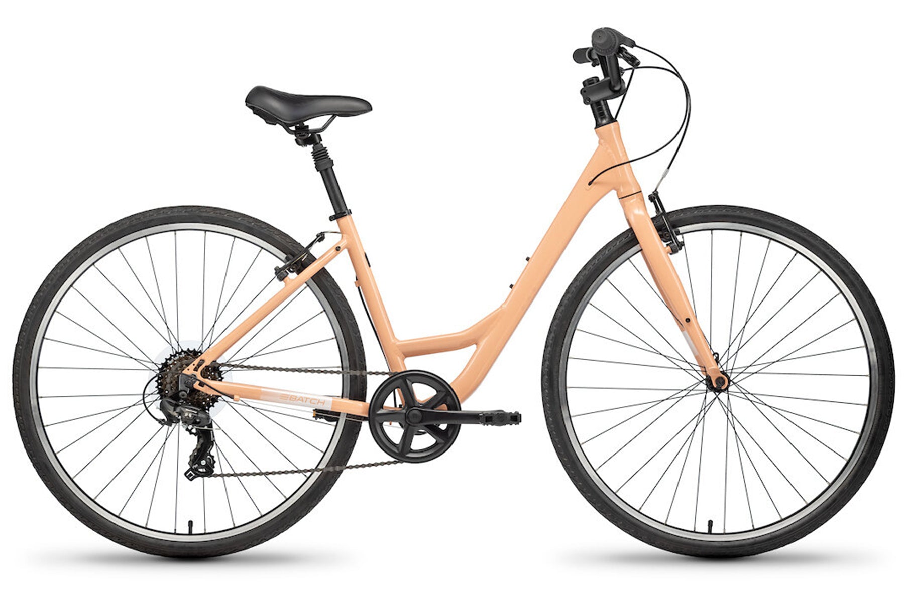 Batch Bicycles 700c Step Thru Comfort Bike Gloss Dusty Rose