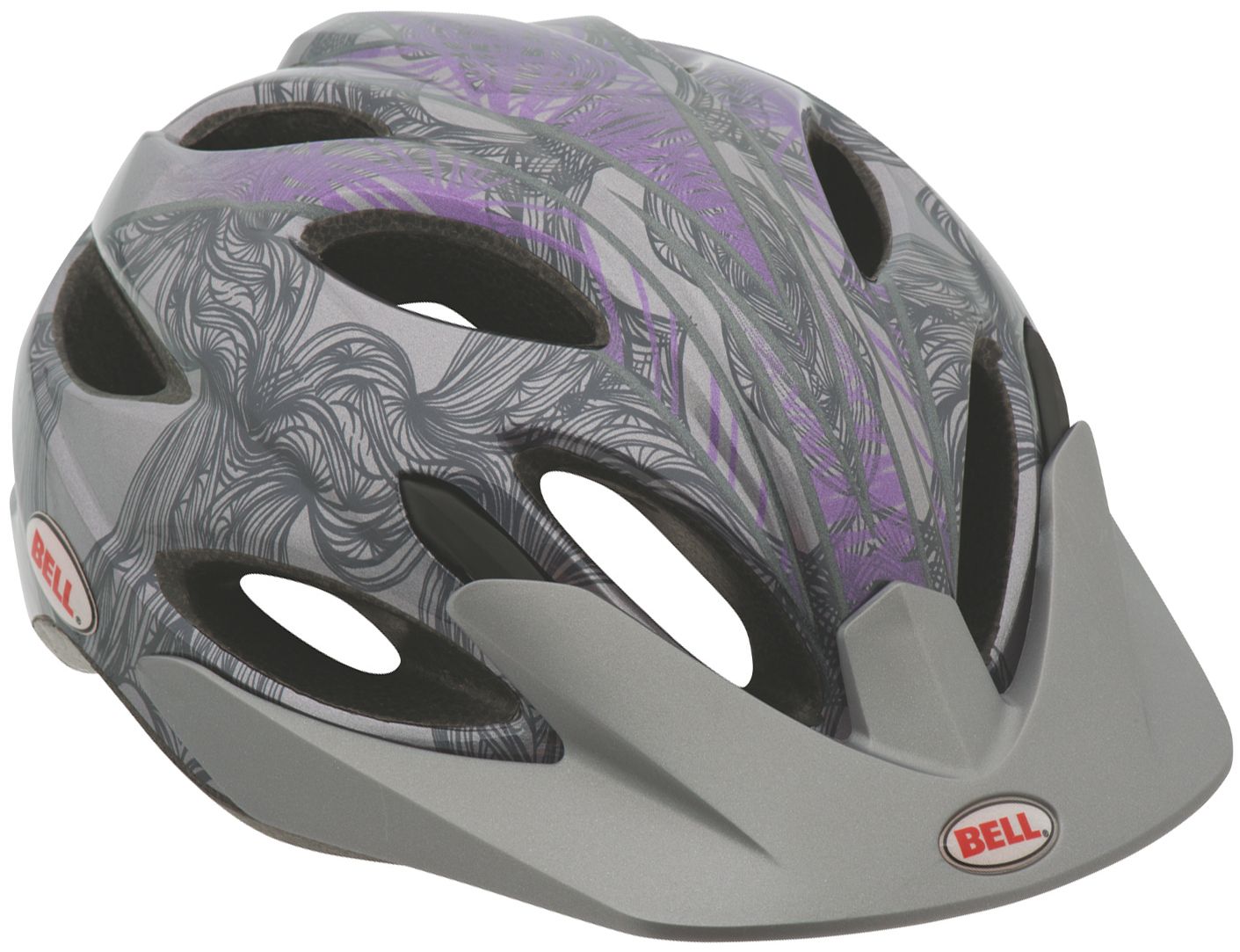Bell Strut MTB Helmet - Womens - Titanium-Purple Dunes Titanium - Purple Dunes One Size 