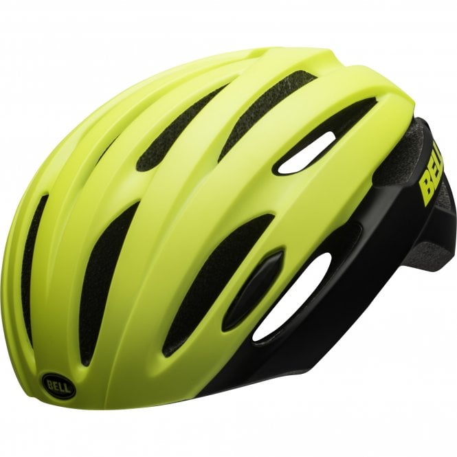 Bell Avenue LED Road Helmet - Matt Gloss HiViz-Black - 2022 Matt Gloss HiViz - Black Small/Medium 