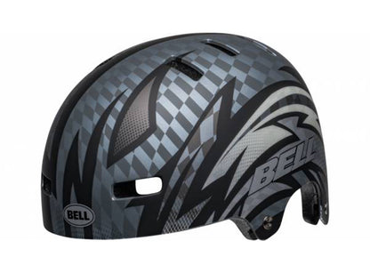 Bell Local BMX Helmet - Psycho Matt Black-Gray Psycho Matt Black - Gray Small 