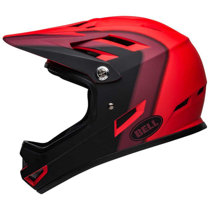 Bell Sanction Full Face Helmet - Presence - Matt Red-Black