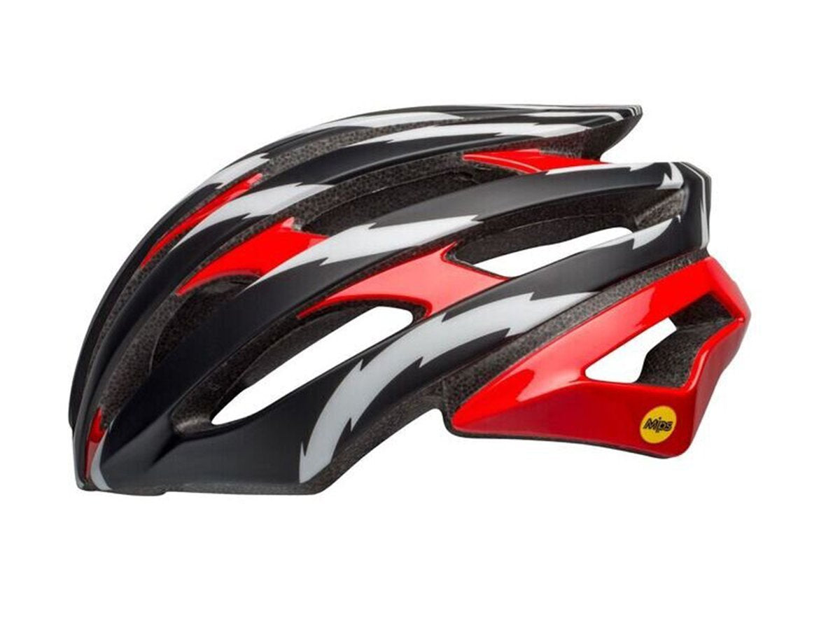 Bell Stratus MIPS Road Helmet - Matt-Gloss Black-Red-White