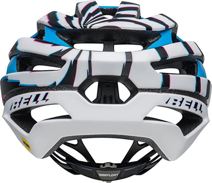 Bell Stratus MIPS Road Helmet - Matt Gloss White-Cyan