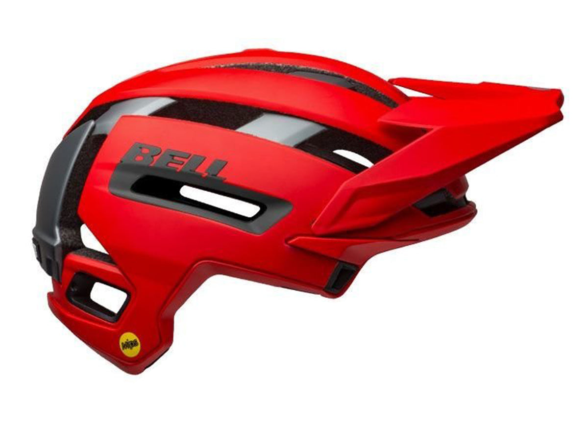 Bell Super Air Spherical MTB Helmet - Matt Gloss Red-Gray