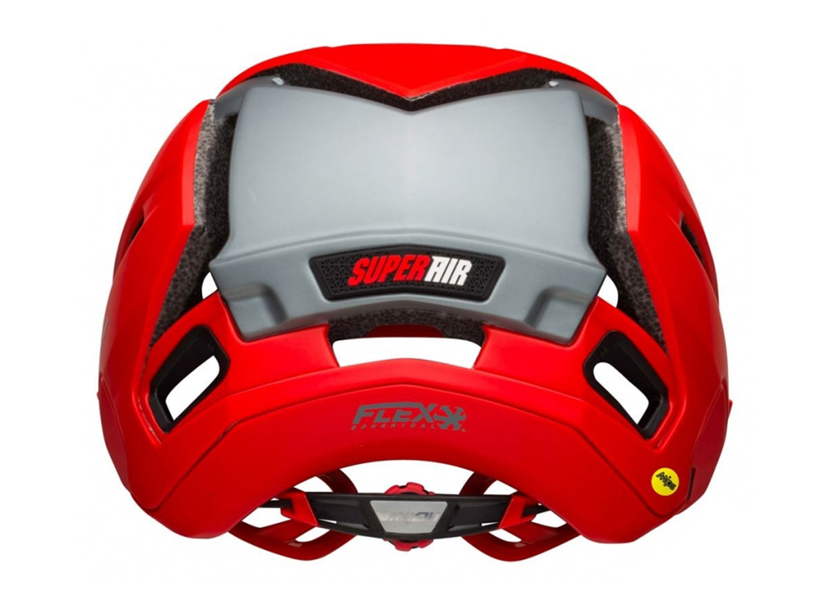 Bell Super Air Spherical MTB Helmet - Matt Gloss Red-Gray