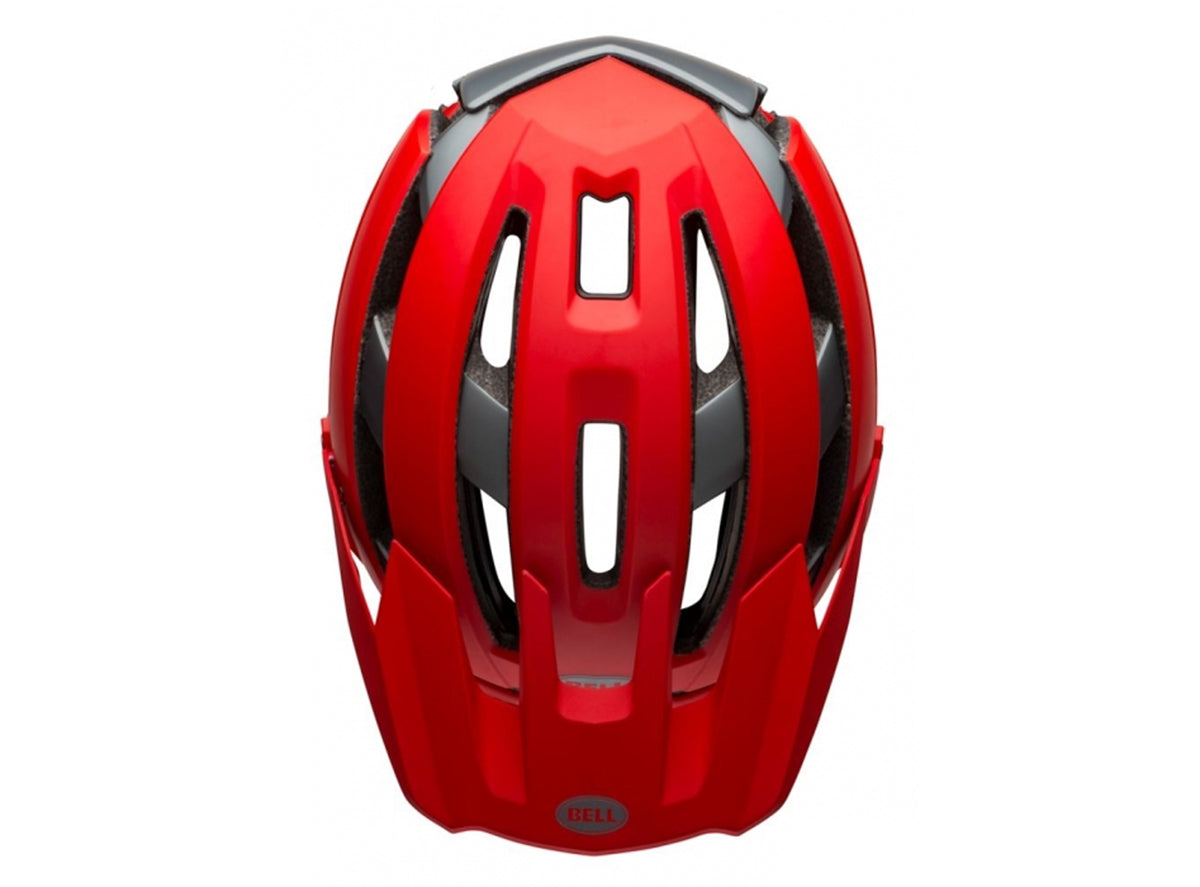 Bell Super Air Spherical MTB Helmet - Matt Gloss Red-Gray