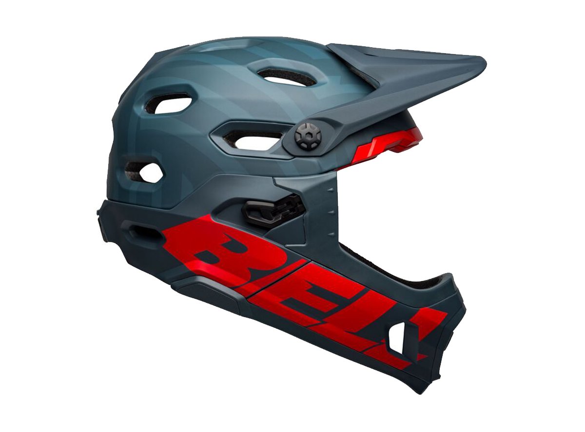 Bell Super DH Spherical MIPS Helmet Large Prime Matte Blue/Crimson