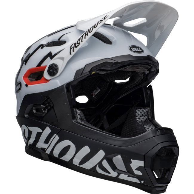 Bell Super DH Spherical Full Face Helmet - Fasthouse - Matt Gloss Black-White