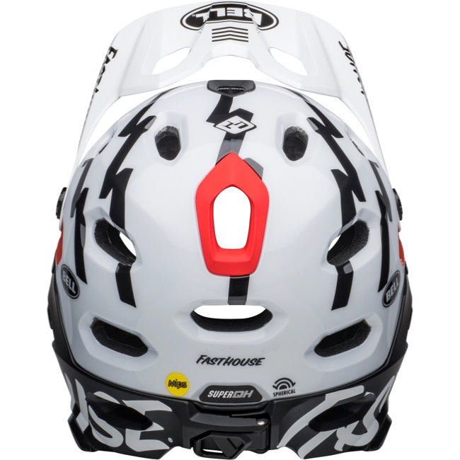 Bell Super DH Spherical Full Face Helmet - Fasthouse - Matt Gloss  Black-White