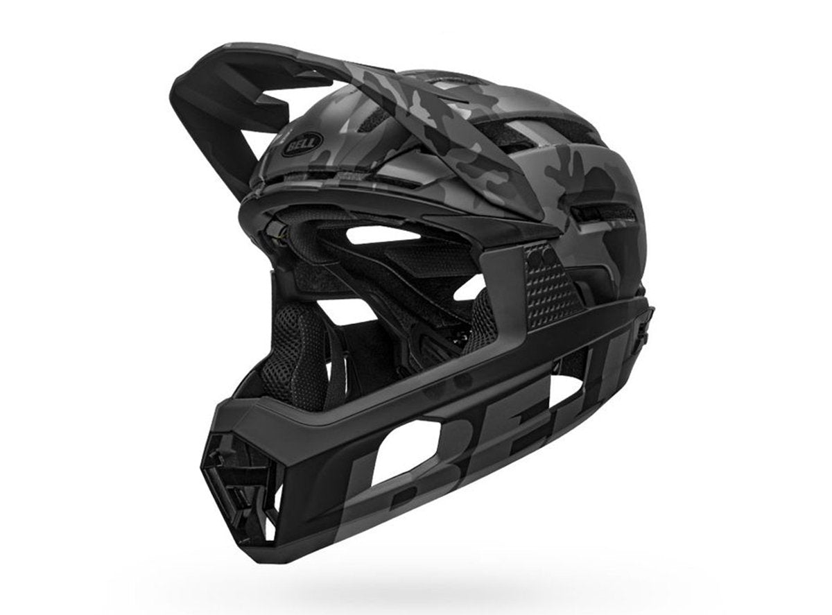 Bell Super Air R Spherical Full Face Helmet - Matt Gloss Black-Camo