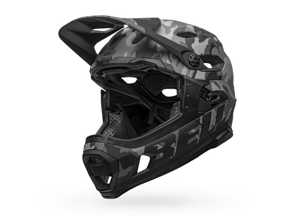 Bell Super DH MIPS Full Face Helmet - Matt Gloss Black-Camo - 2020 Matt Gloss Black - Camo Small 