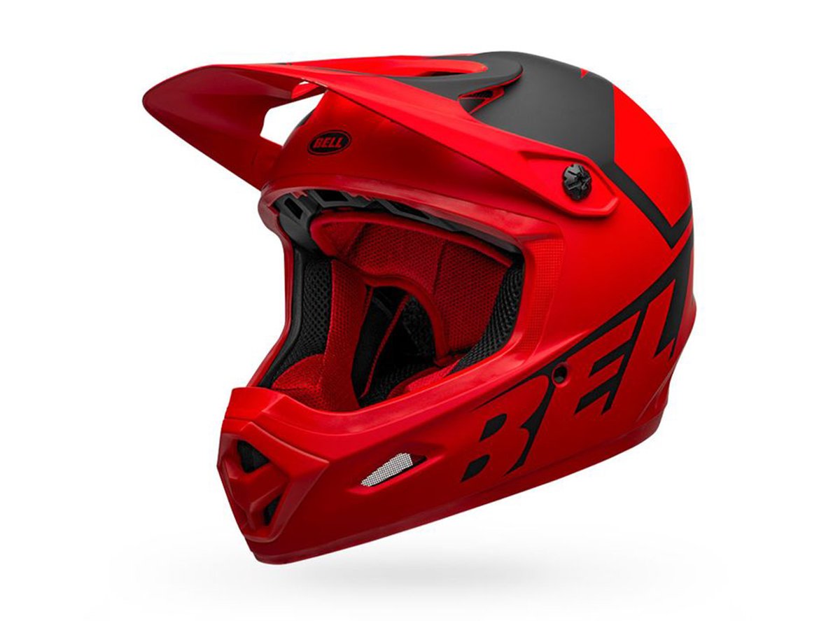 Bell Transfer Full Face Helmet - Matt Red-Black Matt Red - Black Small 