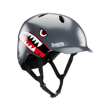 Bern Bandito EPS Helmet - Youth - Satin Gray Flying Tiger Satin Gray Flying Tiger Small/Medium 