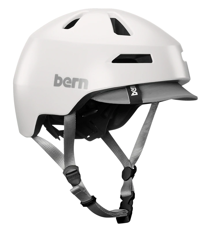 Bern Brentwood 2.0 MIPS Helmet with Visor - Satin White Satin White Small 