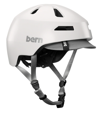 Bern Brentwood 2.0 MIPS Helmet with Visor - Satin White Satin White Small 