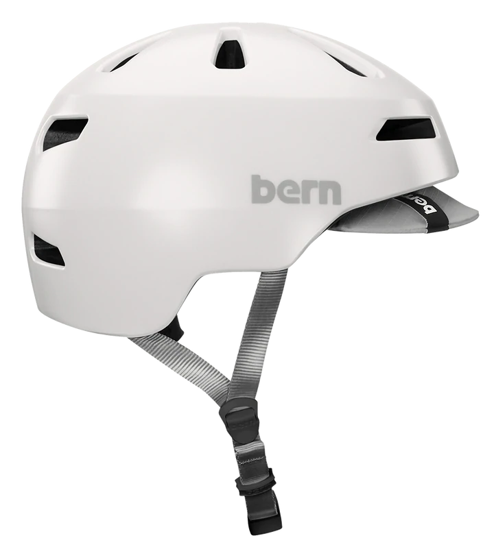Bern Brentwood 2.0 MIPS Helmet with Visor Satin White Cambria Bike