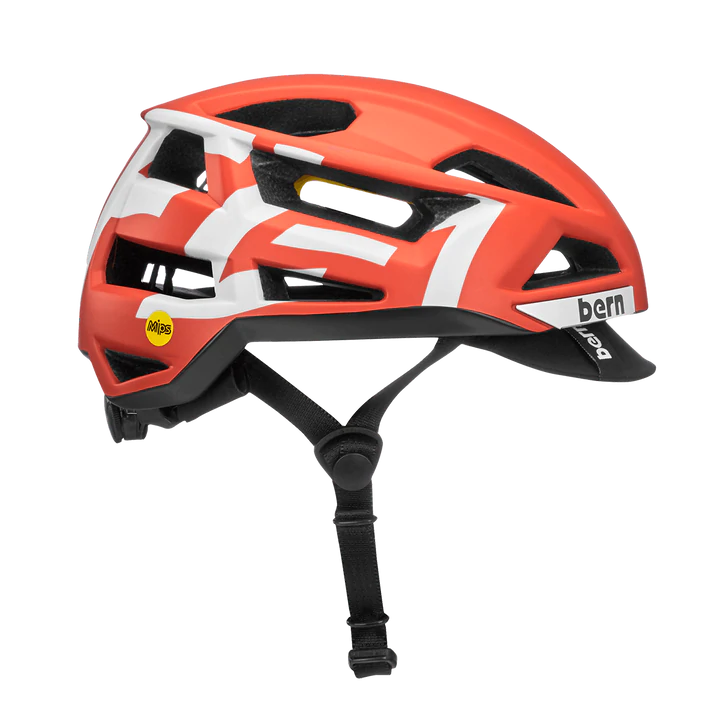 Bern FL-1 Pave MIPS Helmet with Visor - Matt Red Type