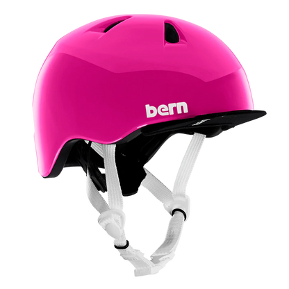 Bern Tigre Helmet with Visor - Youth - Gloss Pink Gloss Pink 2X-Small 