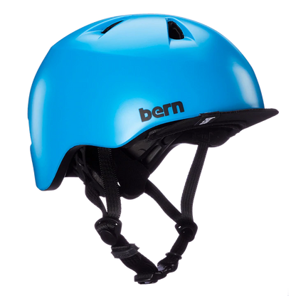 Bern Tigre Helmet with Visor - Youth - Satin Cyan Blue Satin Cyan Blue 2X-Small 