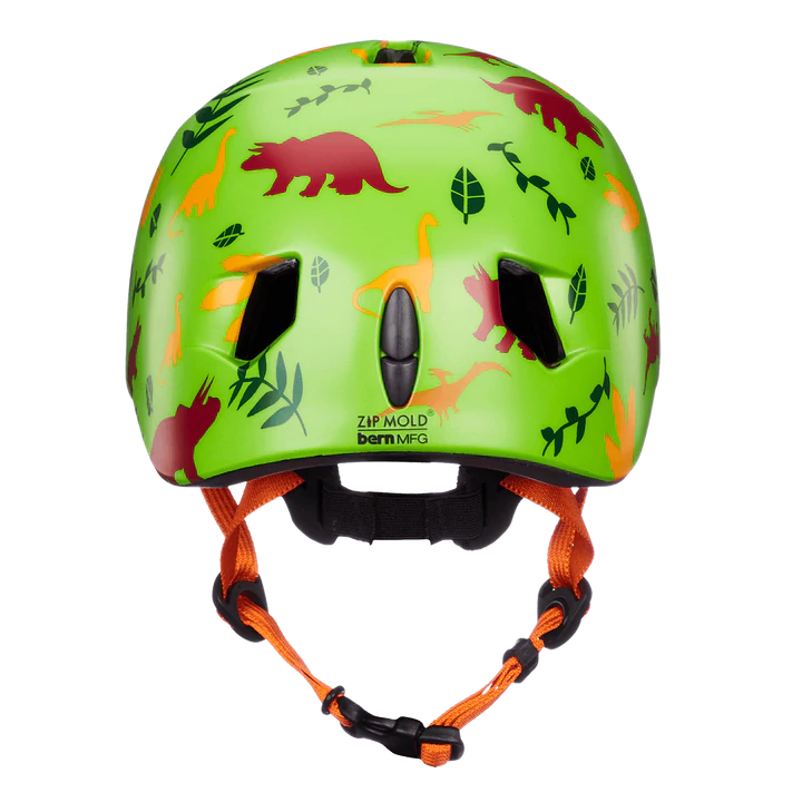 Bern Tigre Helmet with Visor - Youth - Satin Green Dino