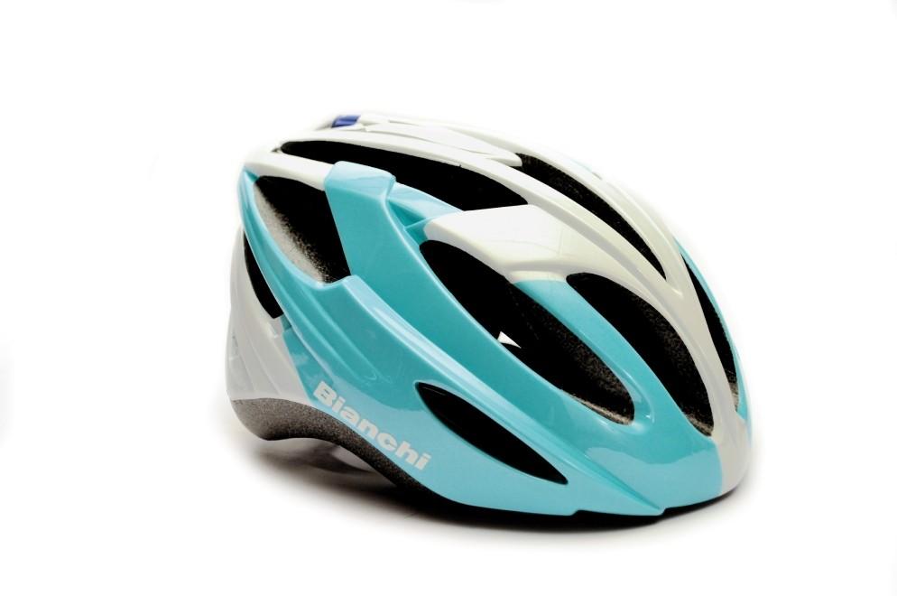 Bianchi Neon Road Helmet by Lazer - White-Celeste White - Celeste Small/Medium 