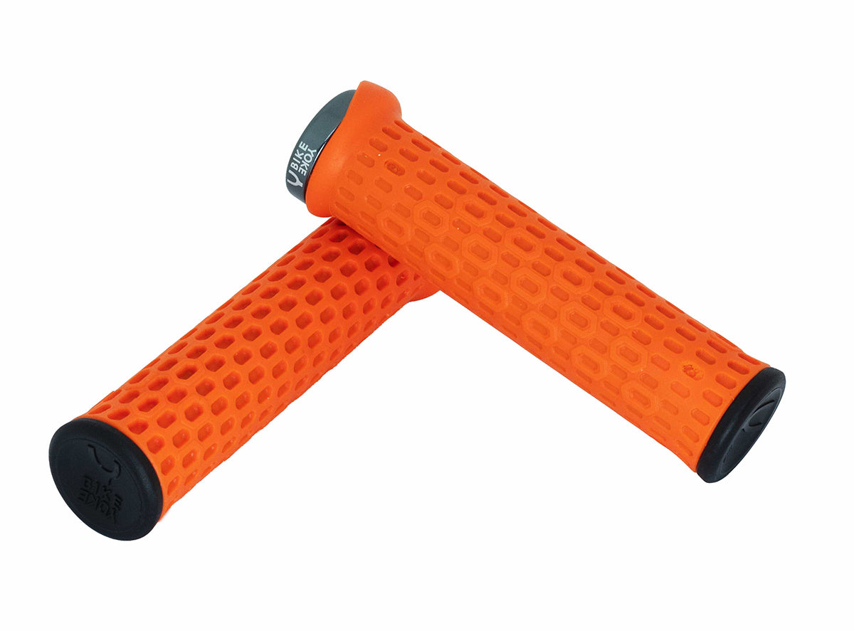 Bike Yoke Grippy Lock On Grips - Orange Orange  