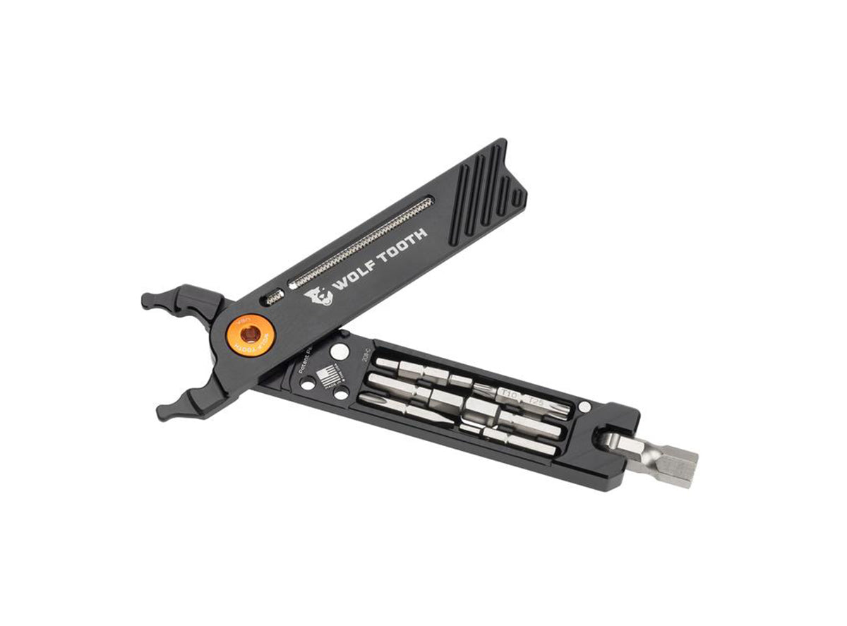 Wolf Tooth Components 8 Bit Pack Pliers - Black-Orange Bolt Black - Orange Bolt  