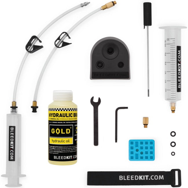 Bleedkit Premium Gold TRP Edition Hydraulic Bleed Kit with Fluid - Tektro/TRP/Shimano Kit - With 100ml Gold Hydraulic Oil  