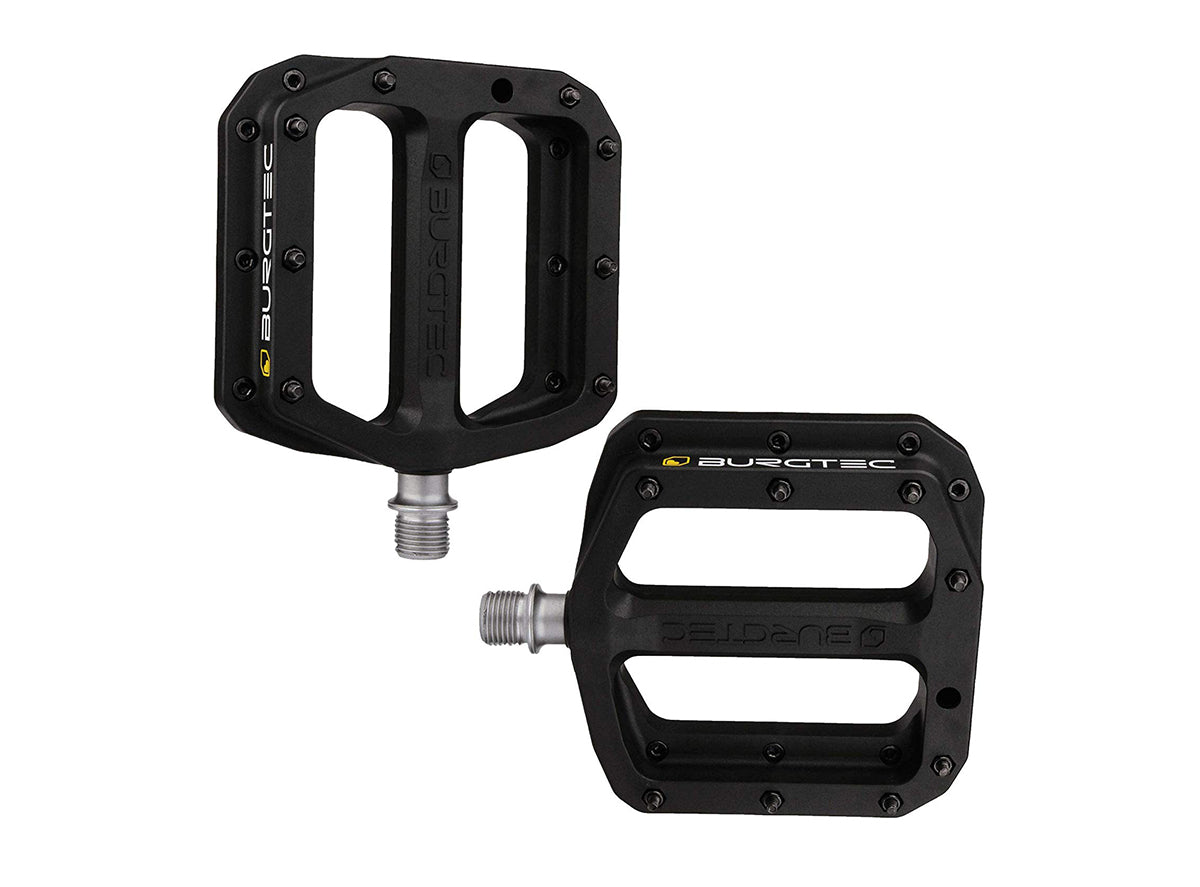 Burgtec MK4 Composite Flat Pedals - Black Black  