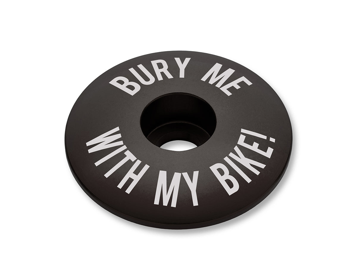 CBO Bury Me With My Bike! Stem Cap - Black Black Each 