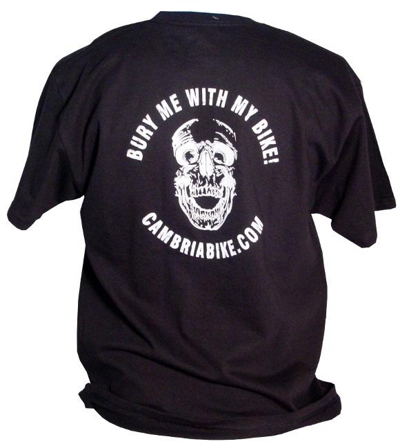 CBO Bury Me with My Bike 2 Tee Shirt - Black Black Large Short Sleeve